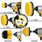 Drill Brush Power Scrubber By Useful Products 5 in W 5 in L Brush, Yellow Y-S-542CO-QC-DB - alternate 6